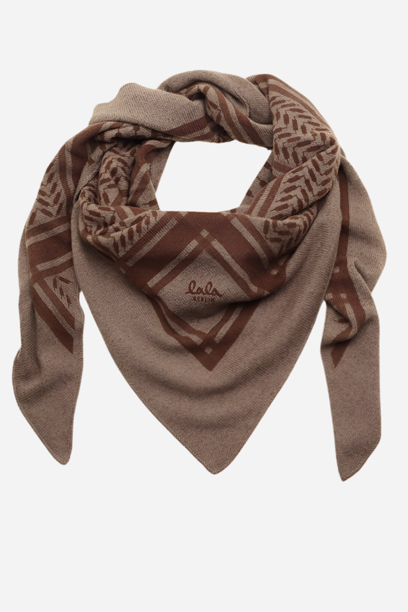 LALA BERLIN - Cashmere halstørklæde - Trinity classic M - Brown