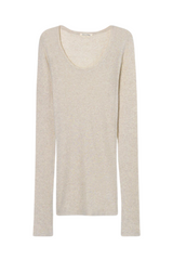 American Vintage - Langærmet t-shirt - Cream Melange - Massachuetts