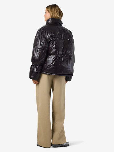 Noisy May - Puffer jakke - Aubergine Black - Allie Shiny