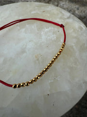 Andcopenhagen Jewelry - Pearl Bracelet - Red/Gold - Fina