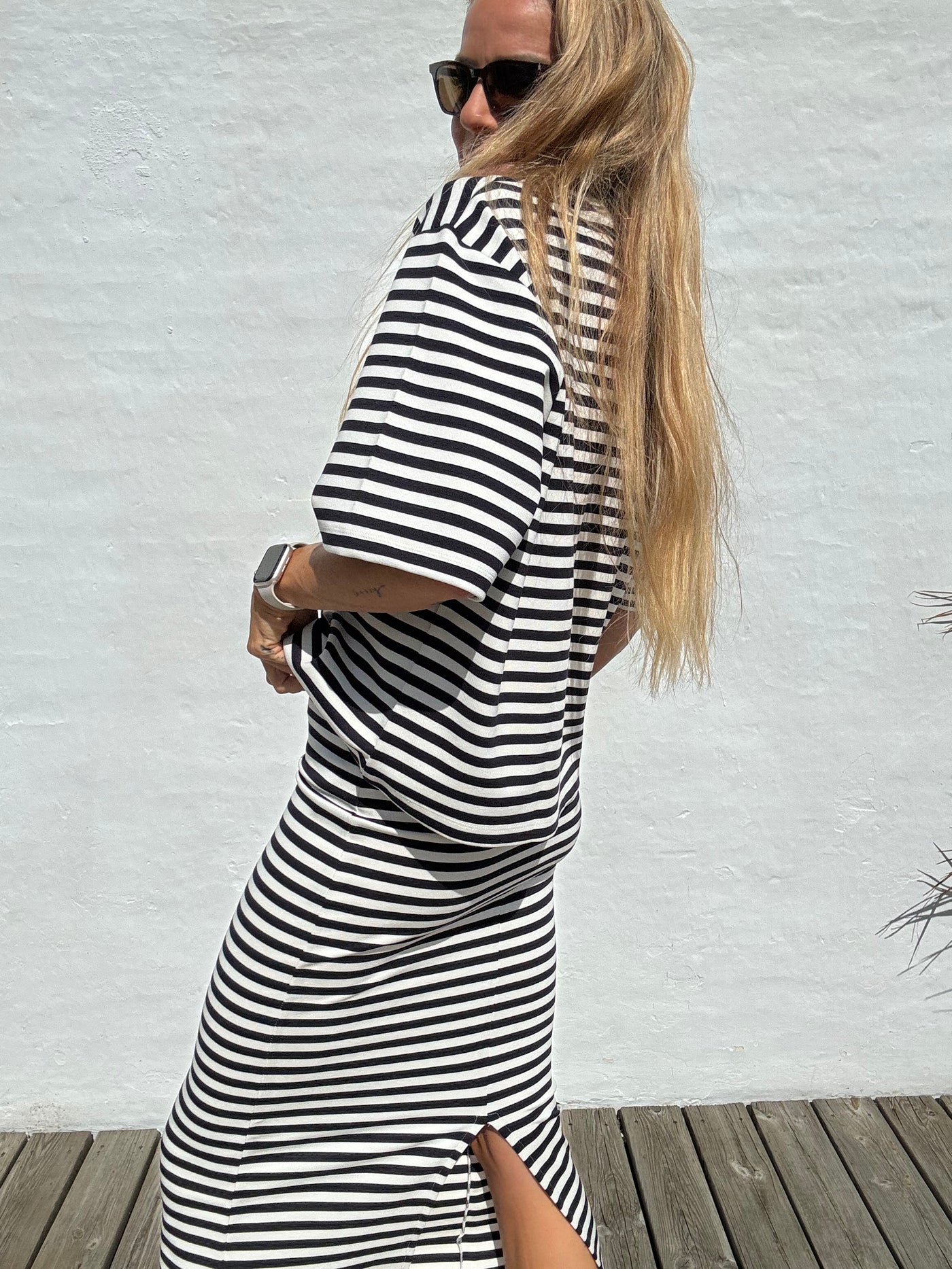 Striped skirt - navy/white - Caranos-M - Mbym