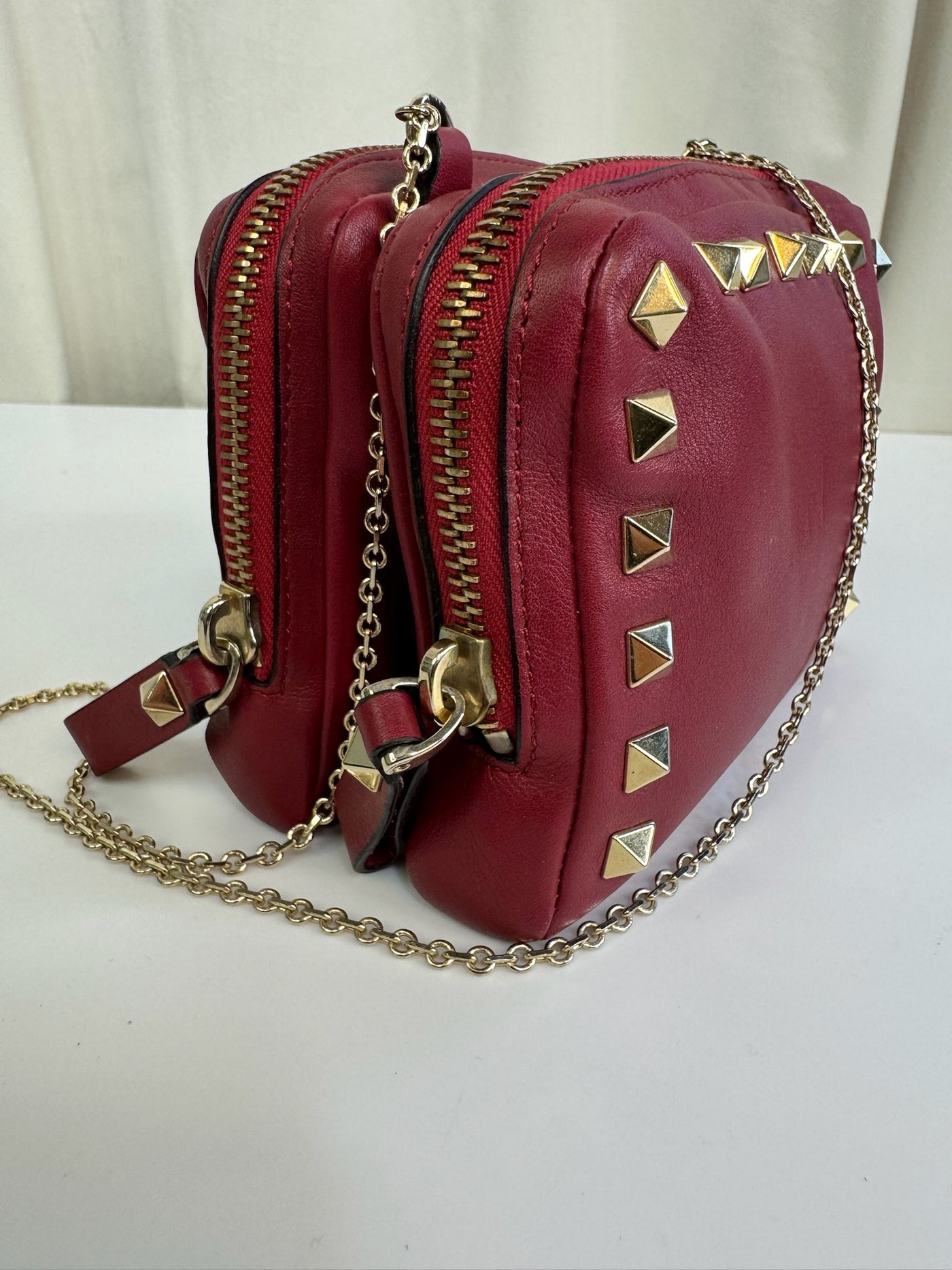 Valentino -  Garavani Rockstuds - Rød - Crossbody - Secondhand