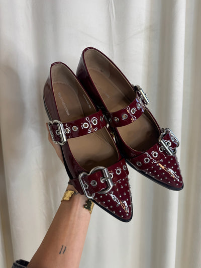 Copenhagenshoes - Ballerina - Future vibes - Patent burgundy