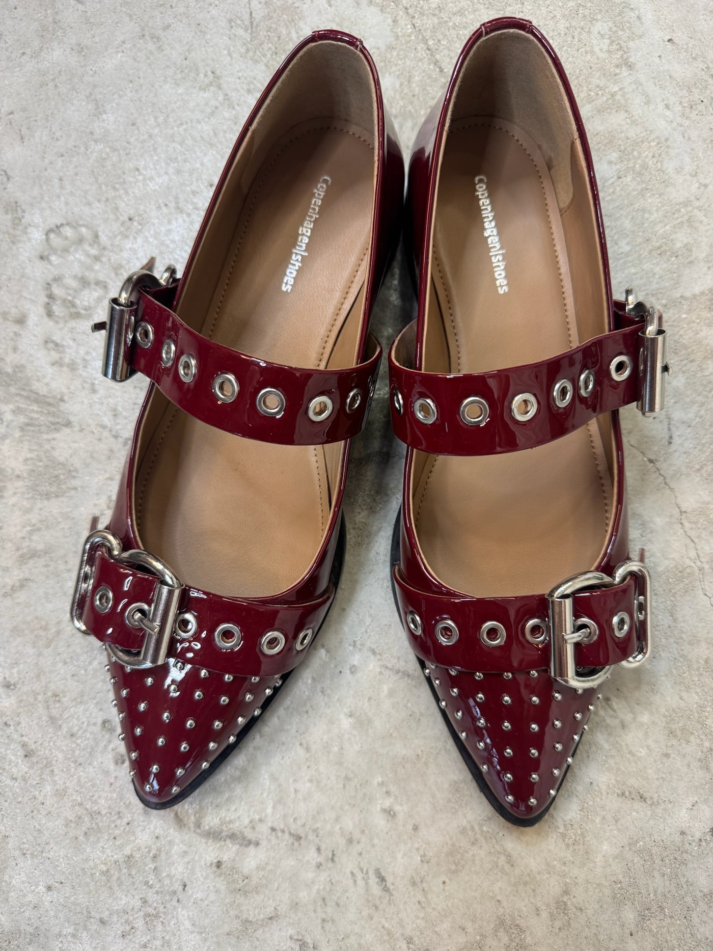 Copenhagenshoes - Ballerina - Future vibes - Patent burgundy