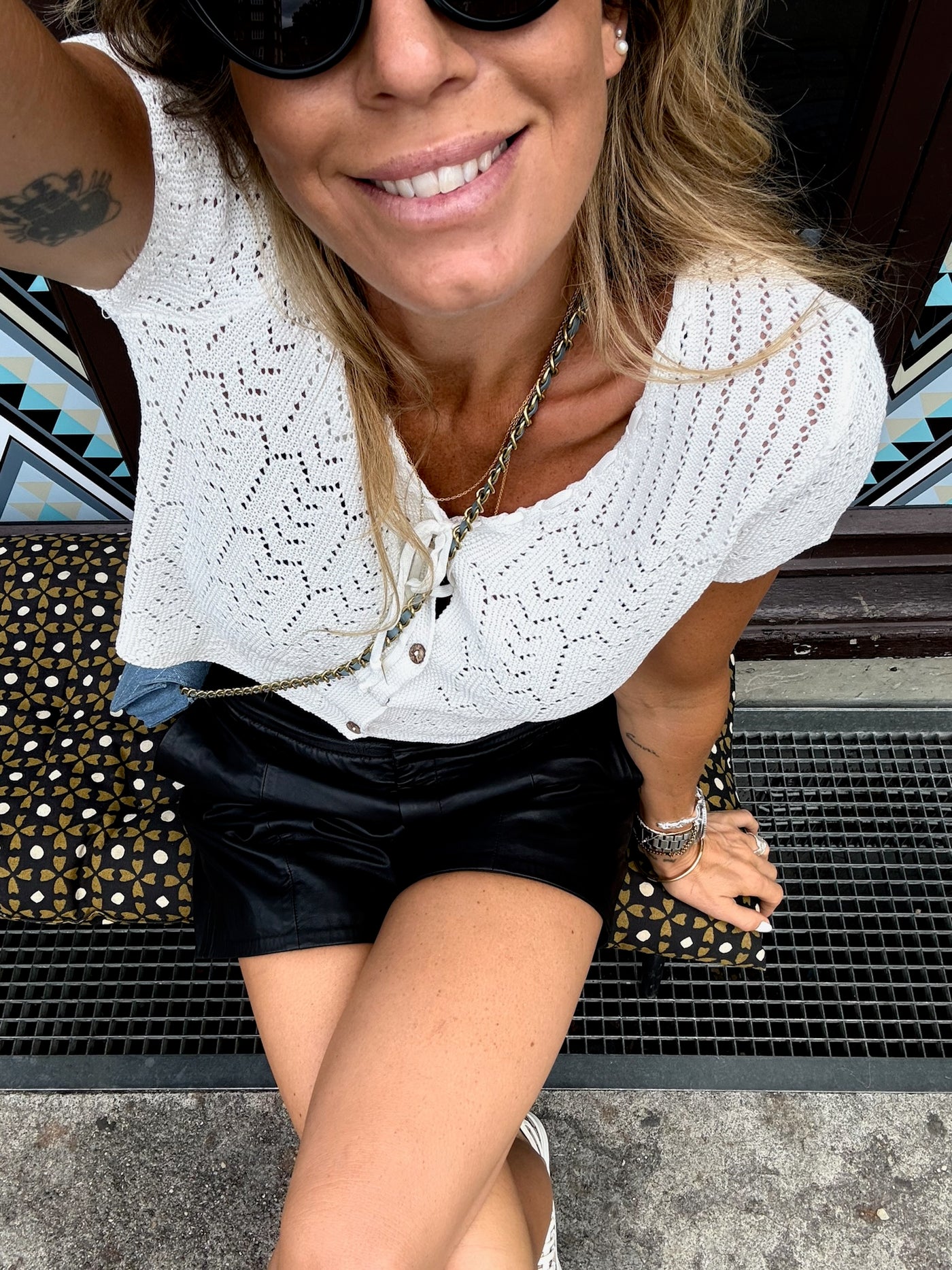 Sassy Copenhagen - Knitted top - White lace - Ella (preorder)
