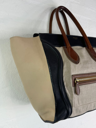 Celine - Phantom tricolor linen - shoulder bag - Secondhand