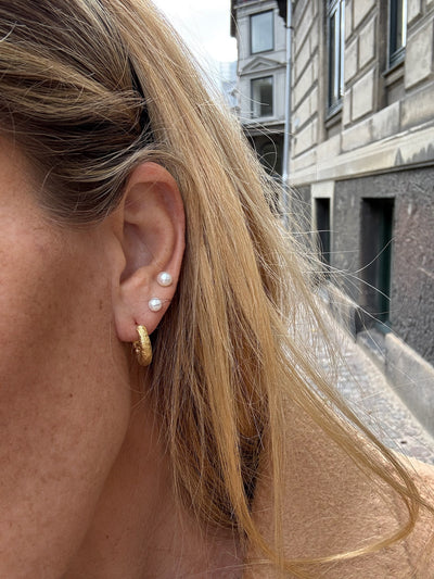 Andcopenhagen - Hoop earrings - 18 carat gold plated brass - Nina chunky