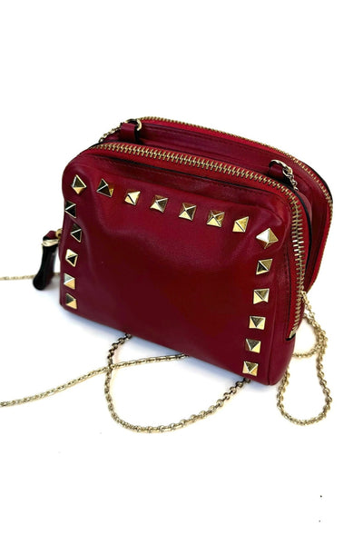 Valentino -  Garavani Rockstuds - Rød - Crossbody - Secondhand