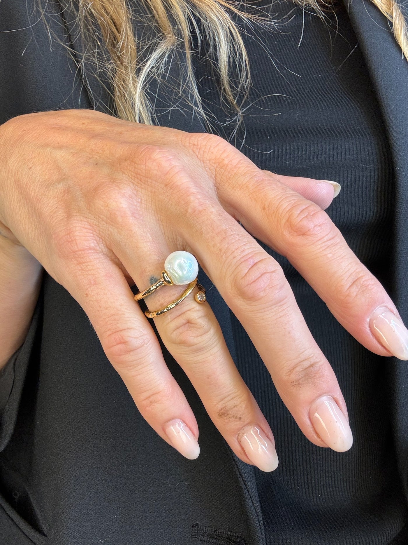 Andcopenhagen - Ring - 18 carat gold plated brass - White Pearl