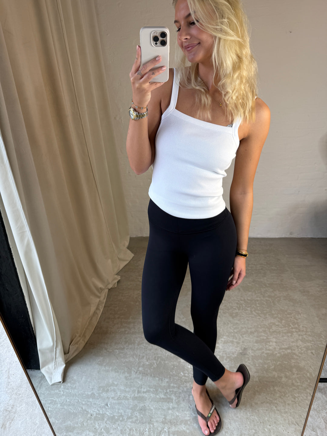 JJXX JXFIFI Rib Top in Organic Cotton — White, S/M – Stilkompagniet.dk