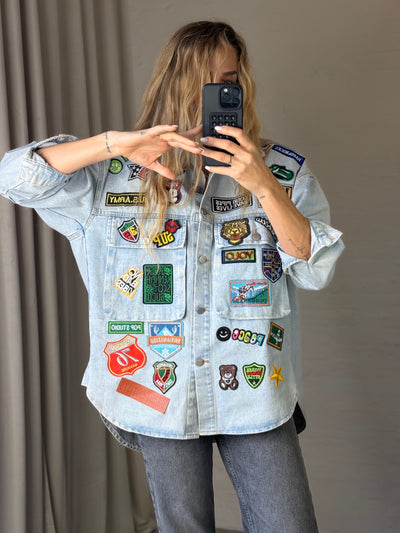 Sassy Copenhagen - Jakke - Oversize Denim blue - Alba (PREORDER) - Stilkompagniet.dk