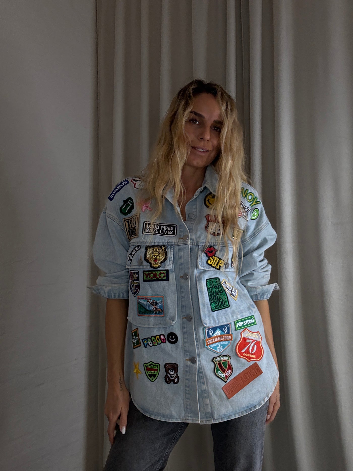 Sassy Copenhagen - Jakke - Oversize Denim blue - Alba (PREORDER) - Stilkompagniet.dk