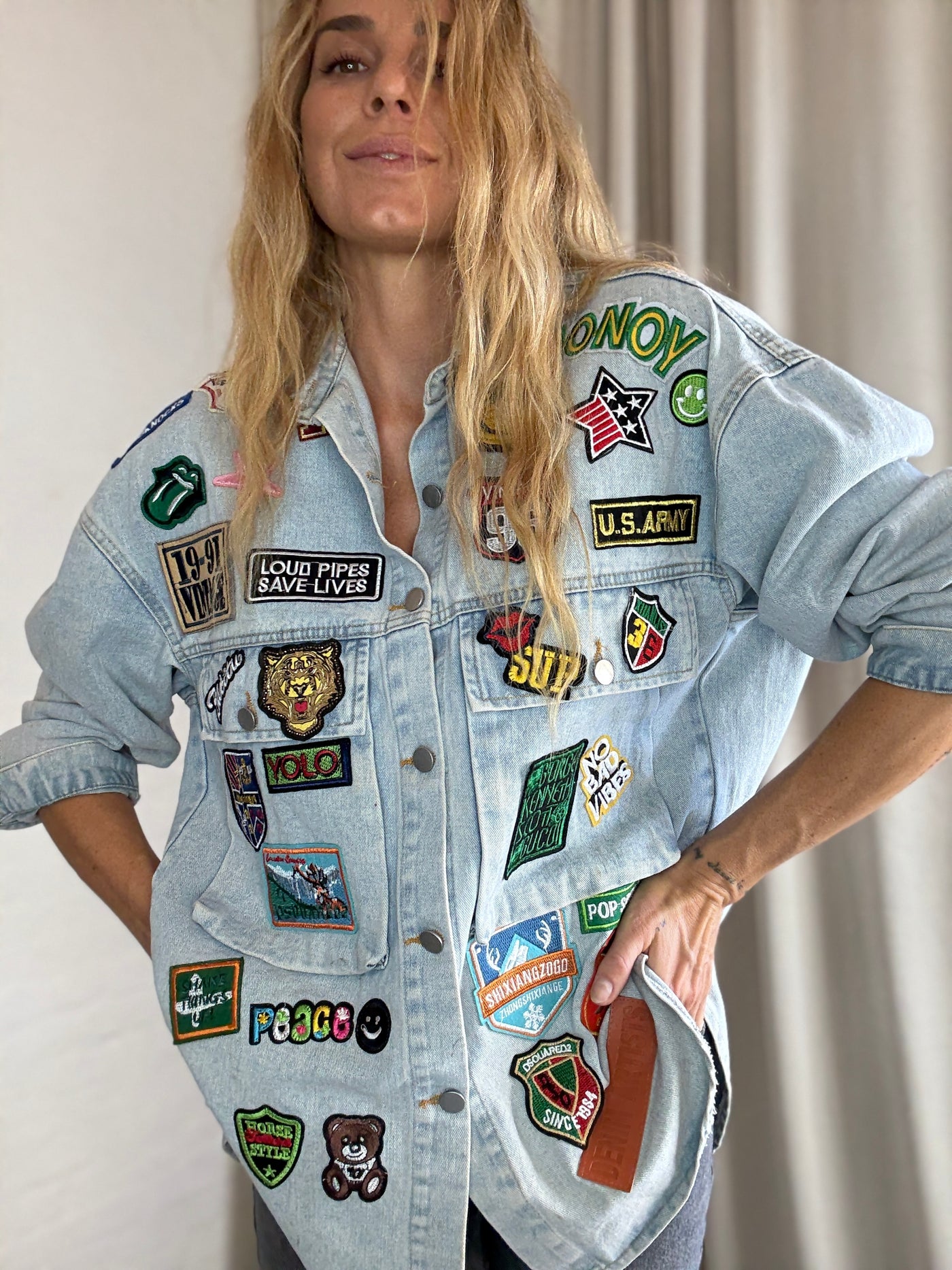 Sassy Copenhagen - Jakke - Oversize Denim blue - Alba (PREORDER) - Stilkompagniet.dk