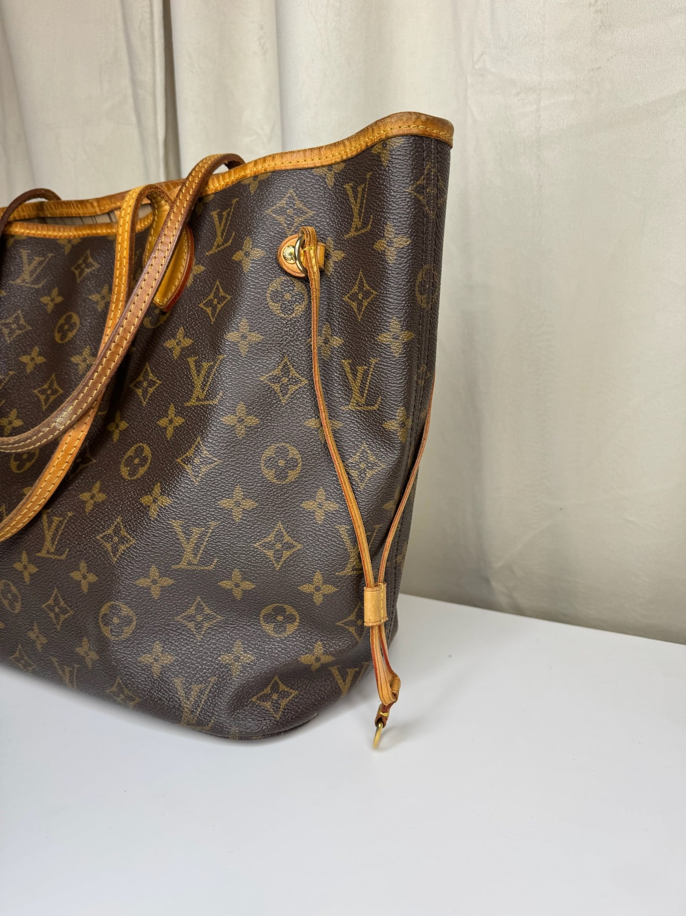 Louis Vuitton - Damier sac plat shopper bag with red front - Secondhand