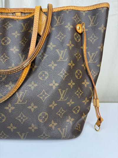 Louis Vuitton - Damier sac plat shopper bag with red front - Secondhand