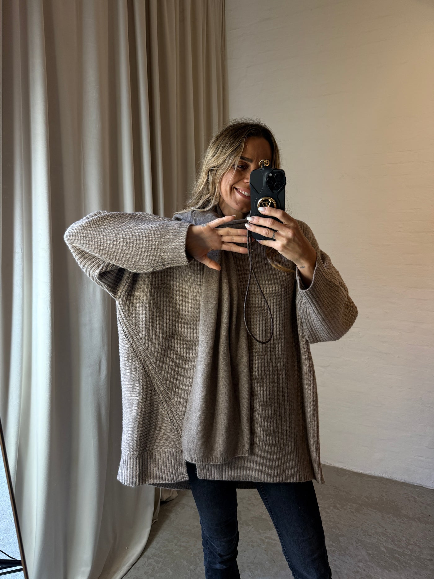 The Garment - Strik - Beige Melange - Como Giant - Stilkompagniet.dk