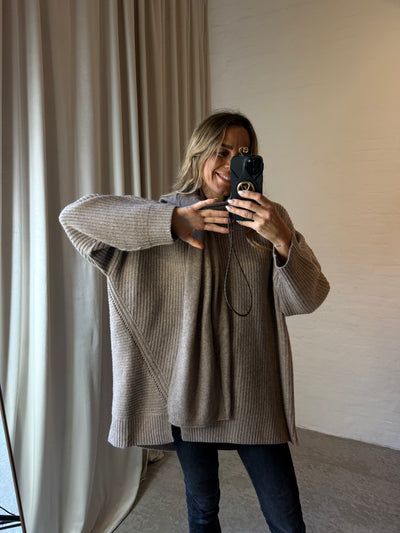 The Garment - Strik - Beige Melange - Como Giant - Stilkompagniet.dk