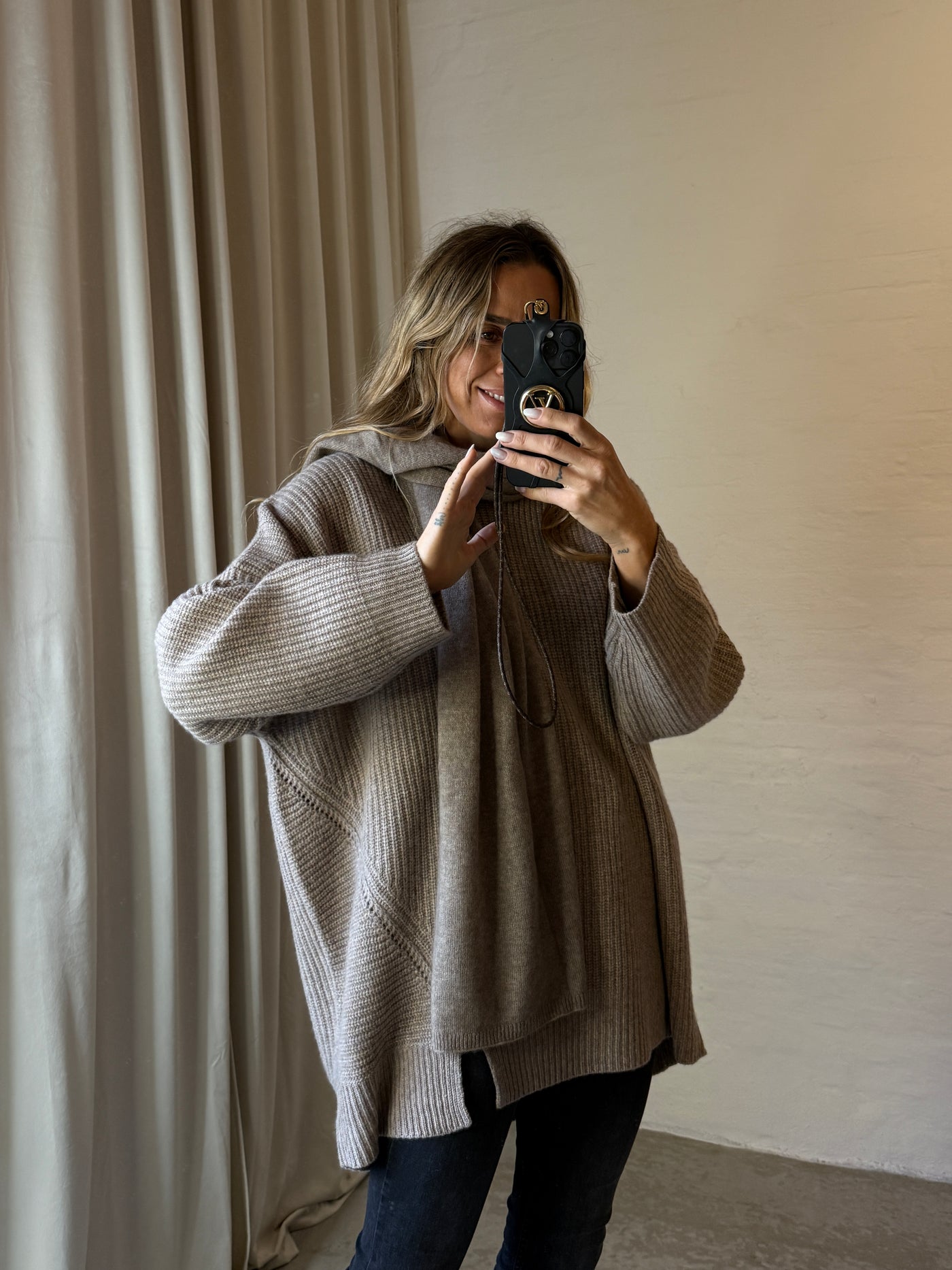 The Garment - Strik - Beige Melange - Como Giant - Stilkompagniet.dk