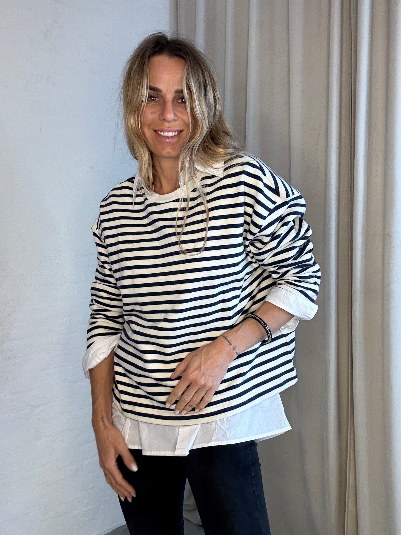 Lollys Laundry - Blouse - Dark Blue - Demi