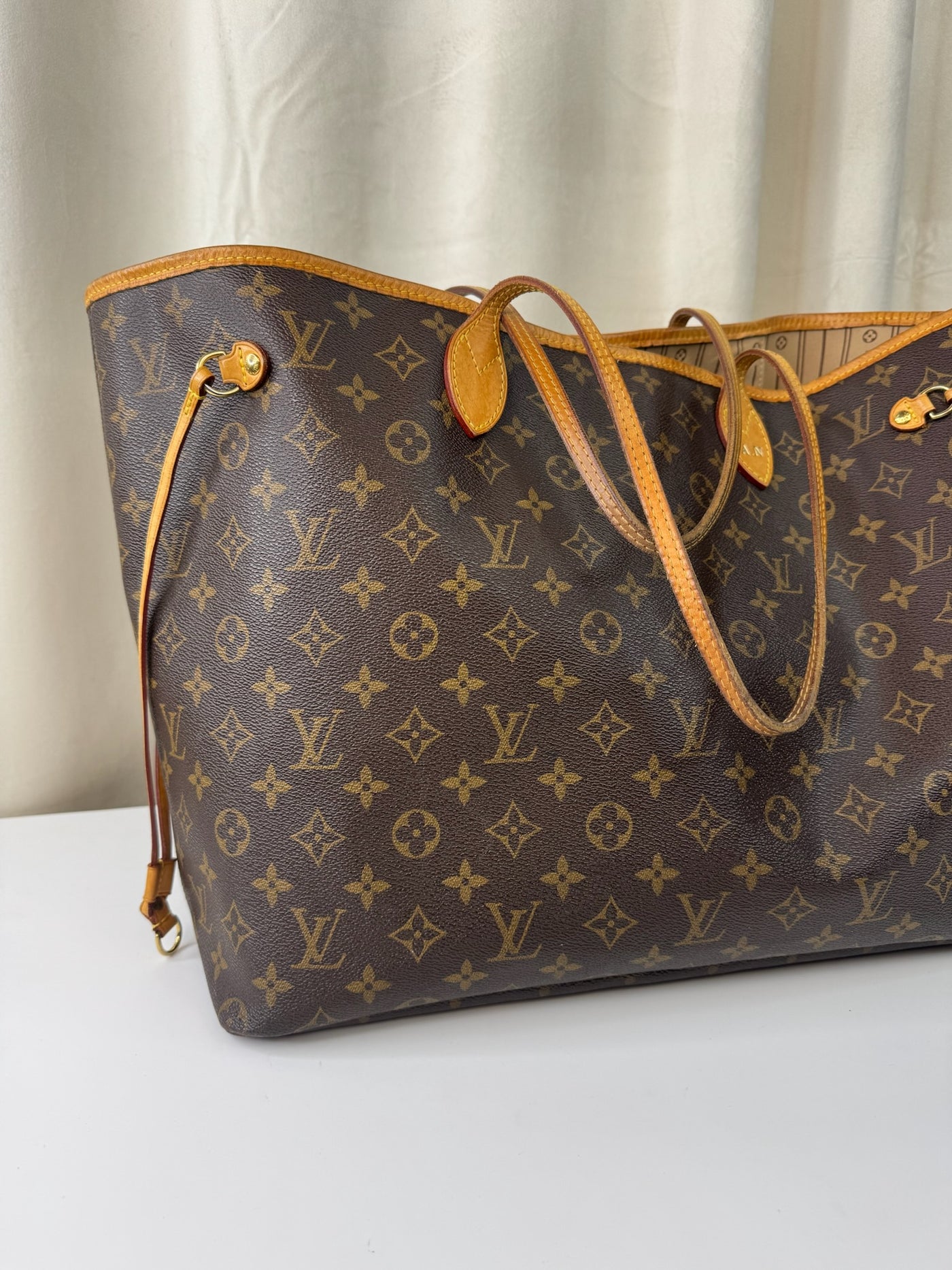 Louis Vuitton - Damier sac plat shopper bag with red front - Secondhand