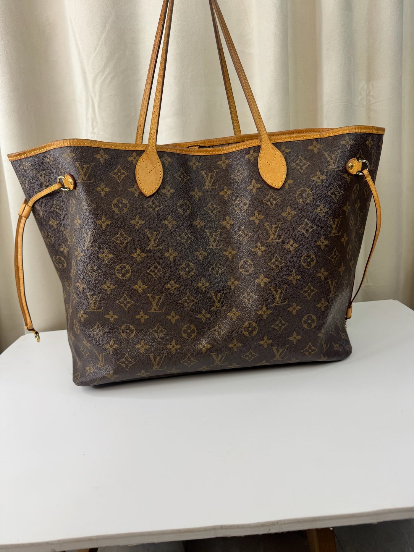 Louis Vuitton - Damier sac plat shopper bag with red front - Secondhand