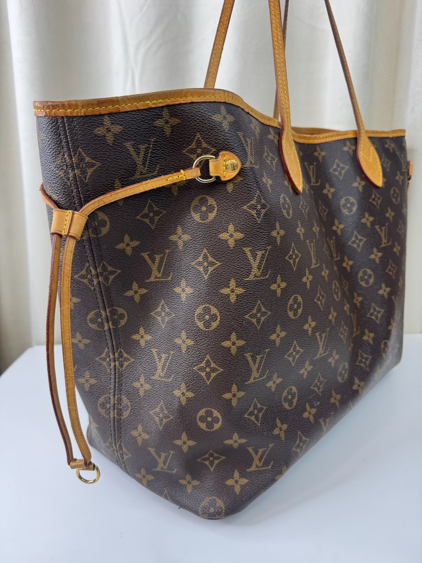 Louis Vuitton - Damier sac plat shopper bag with red front - Secondhand