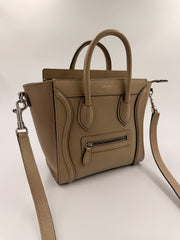 Céline Nano Luggage – håndtaske – taupe læder taske – secondhand