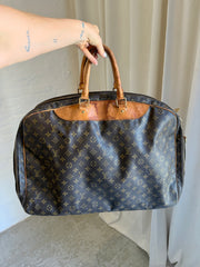 Louis Vuitton Alize – rejsetaske – brun monogram canvas taske – secondhand