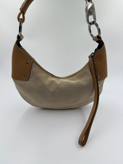 Gucci - Halfmoon Hobo - Beige Linen - Secondhand