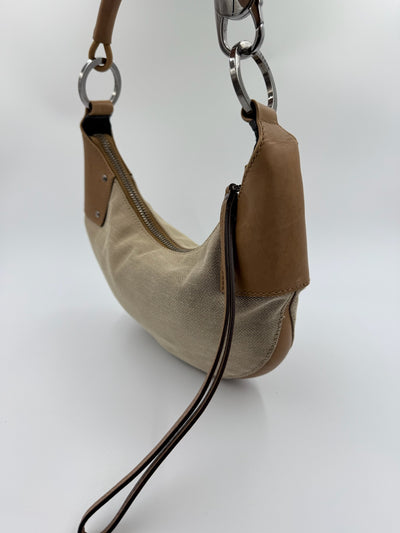 Gucci - Halfmoon Hobo - Beige Linen - Secondhand