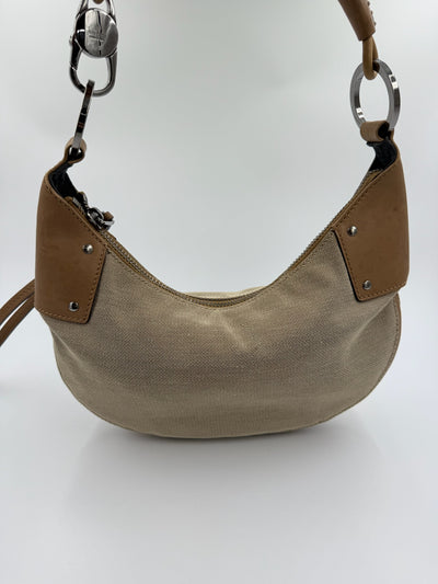 Gucci - Halfmoon Hobo - Beige Linen - Secondhand
