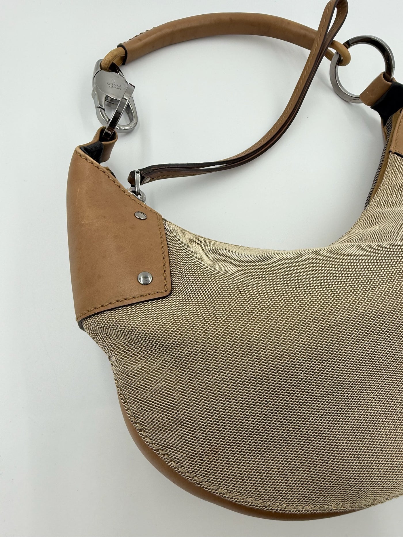 Gucci - Halfmoon Hobo - Beige Linen - Secondhand