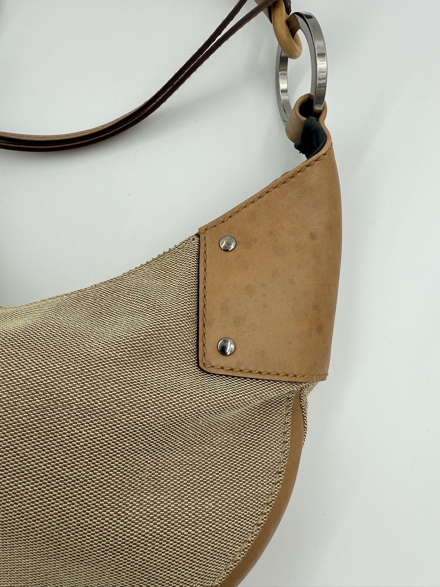 Gucci - Halfmoon Hobo - Beige Linen - Secondhand