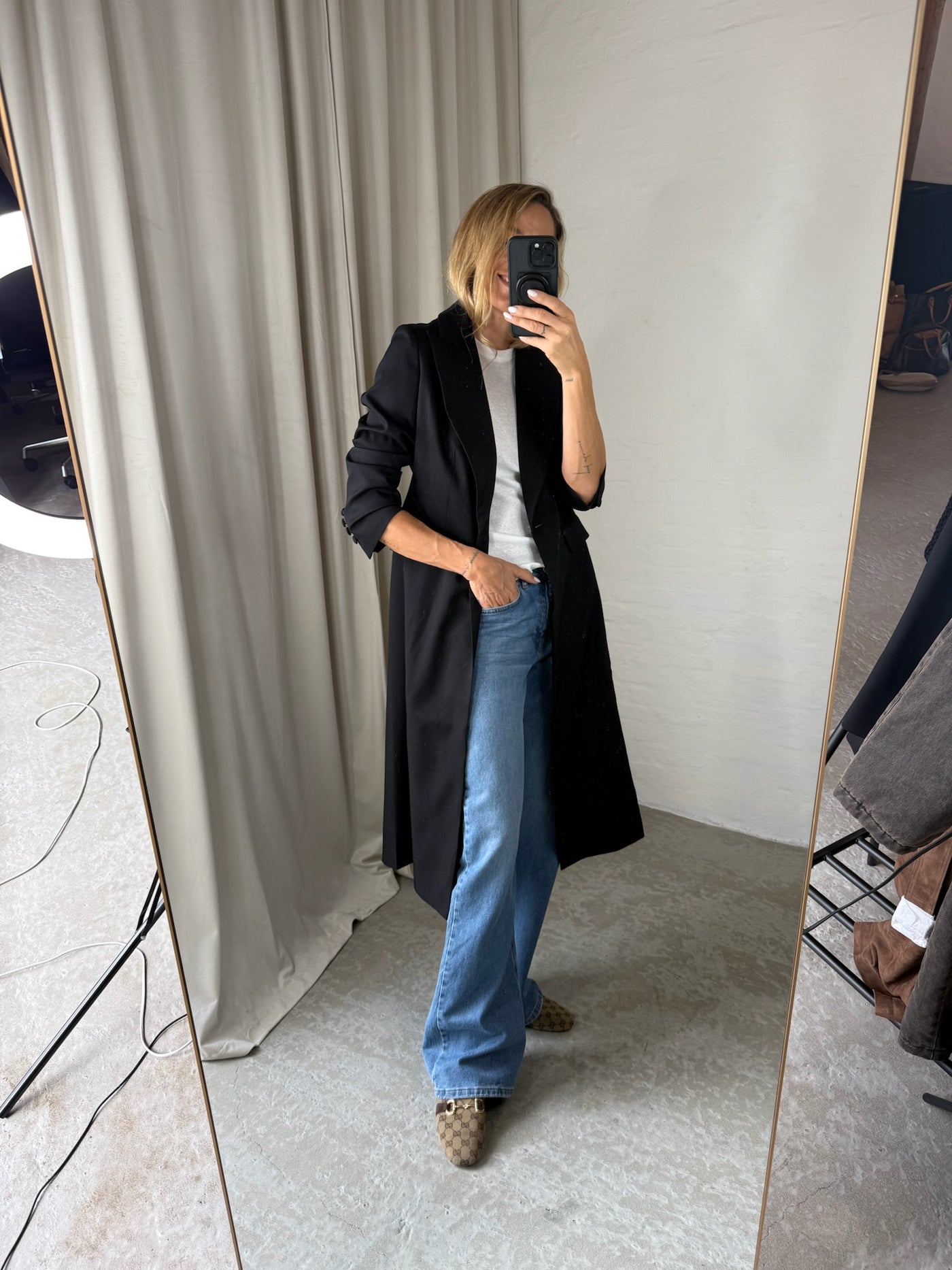 Sassy Copenhagen - Blazer trenchcoat - Sort - Sia