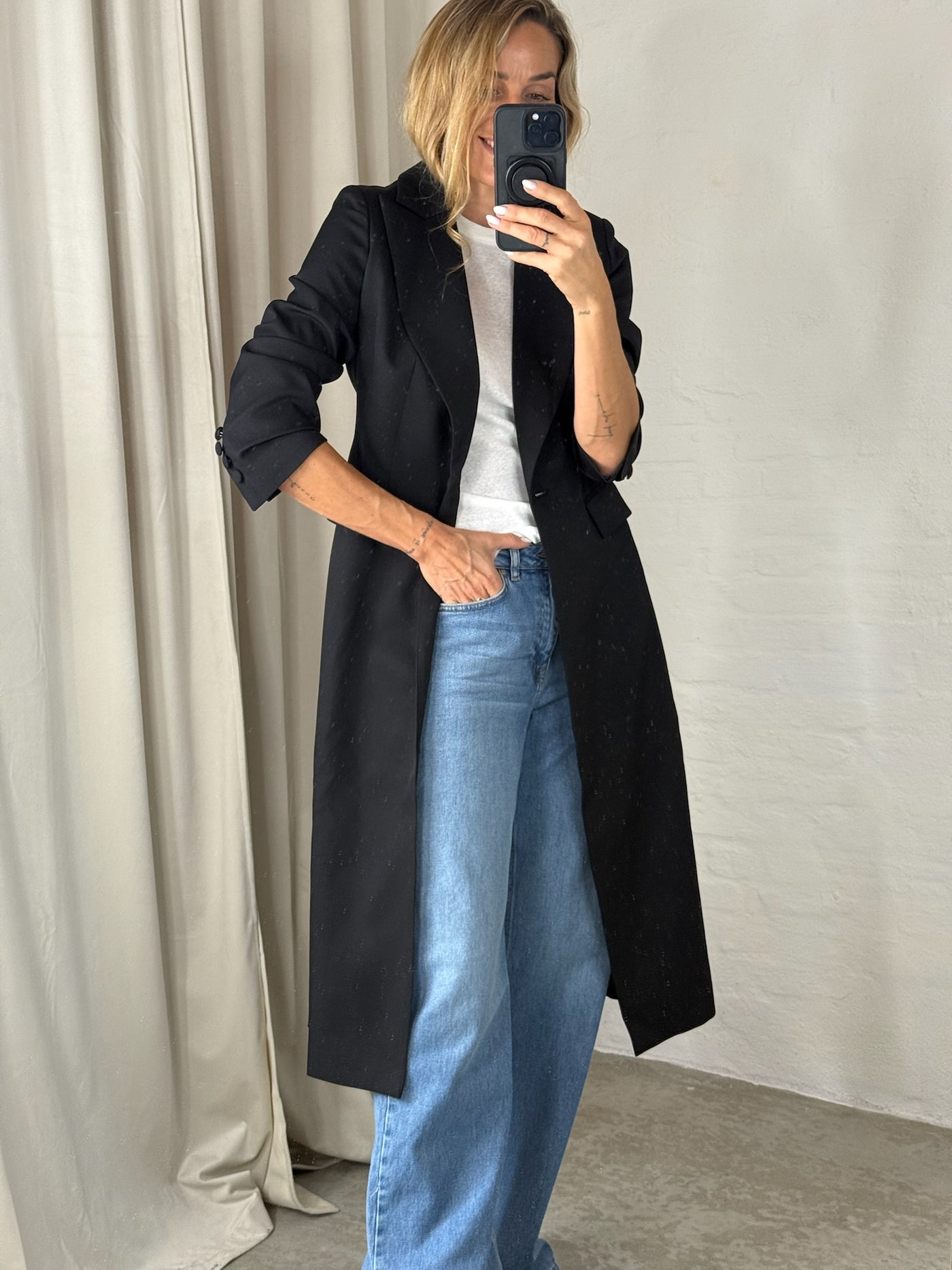 Sassy Copenhagen - Blazer trenchcoat - Sort - Sia