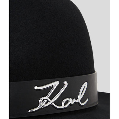 Karl Lagerfeld - Hat - Black - Signature fedora