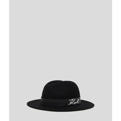 Karl Lagerfeld - Hat - Black - Signature fedora