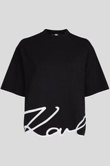 T-shirt - Black - Signature hem - Karl Lagerfeld