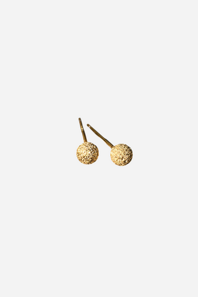 Andcopenhagen - Stud earrings - 18 carat gold plated 925 sterling silver - Little rock raw