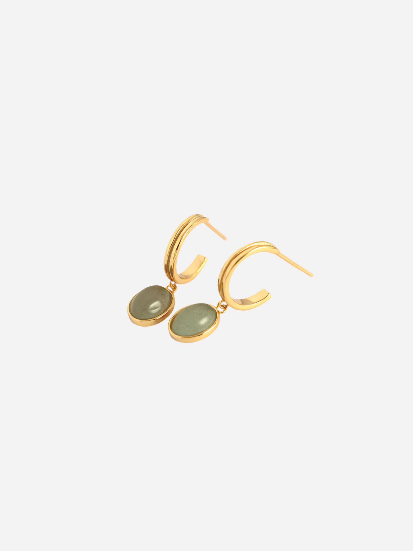 Andcopenhagen - Earrings hoops - 18 carat gold plated 925 sterling silver - Silja