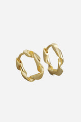 Andcopenhagen Jewelry - Hoop Earrings - 18 Karat Gold-Plated 925 Sterling Silver - Ditte
