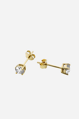 Andcopenhagen - Øreringe studs - 18 karat guldbelagt 925 sterlingsølv - Lille pop zirkon