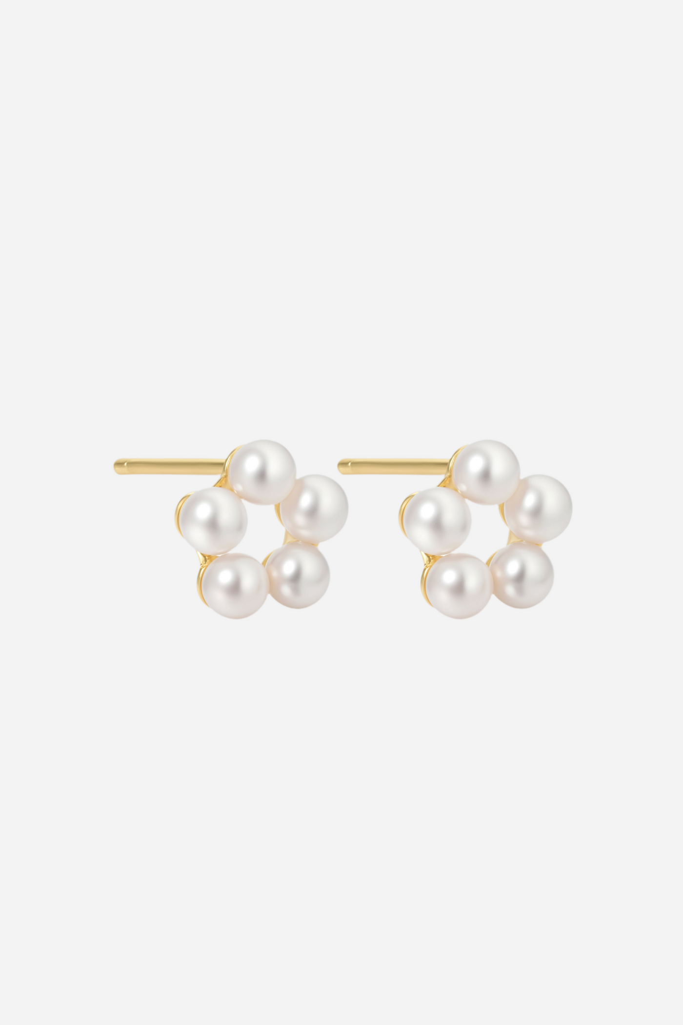 Andcopenhagen - Earring studs - 18 carat gold plated 925 sterling silver - Phine