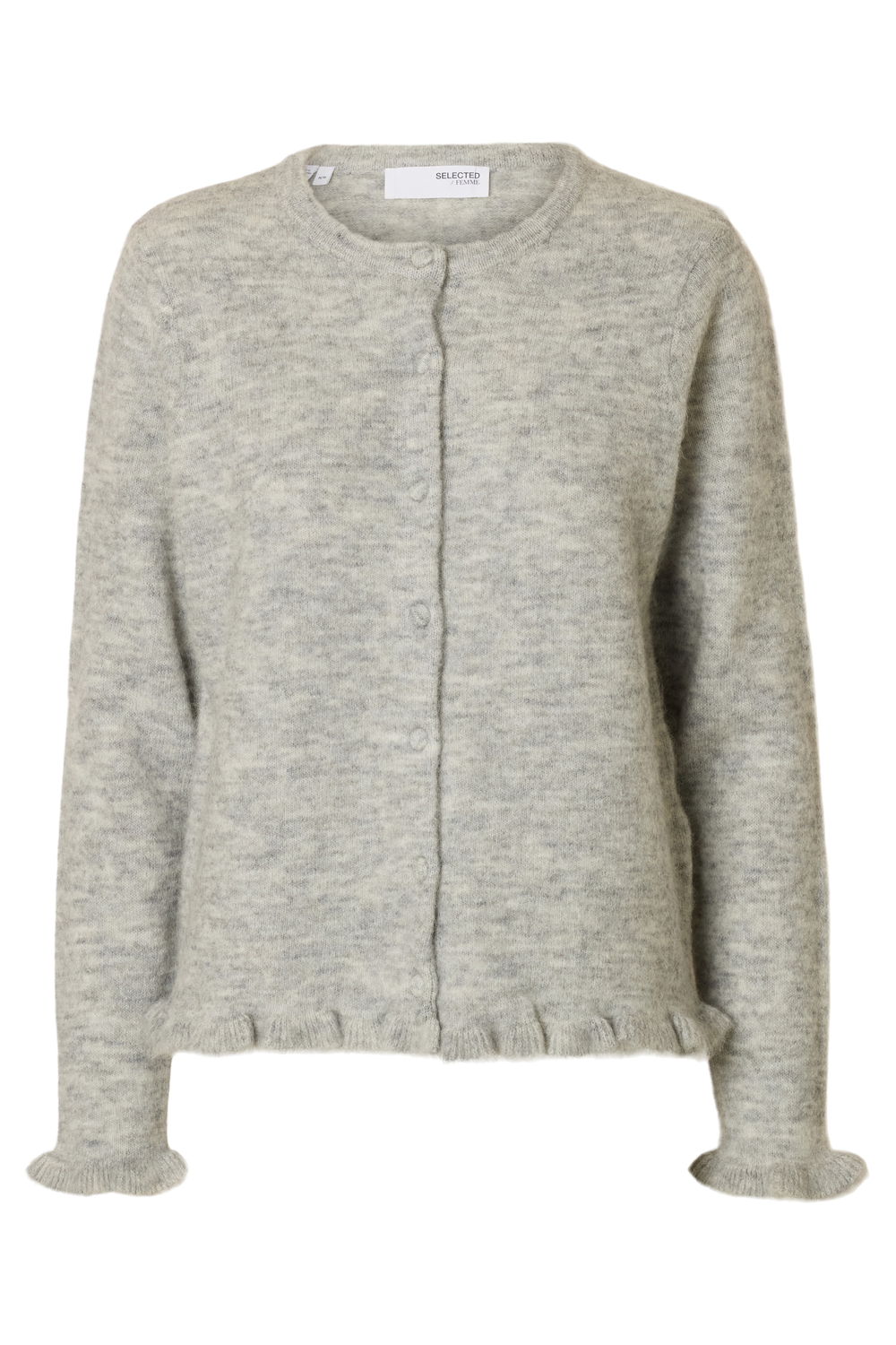 Selected Femme - Cardigan - Light grey melange - Lulu Frill