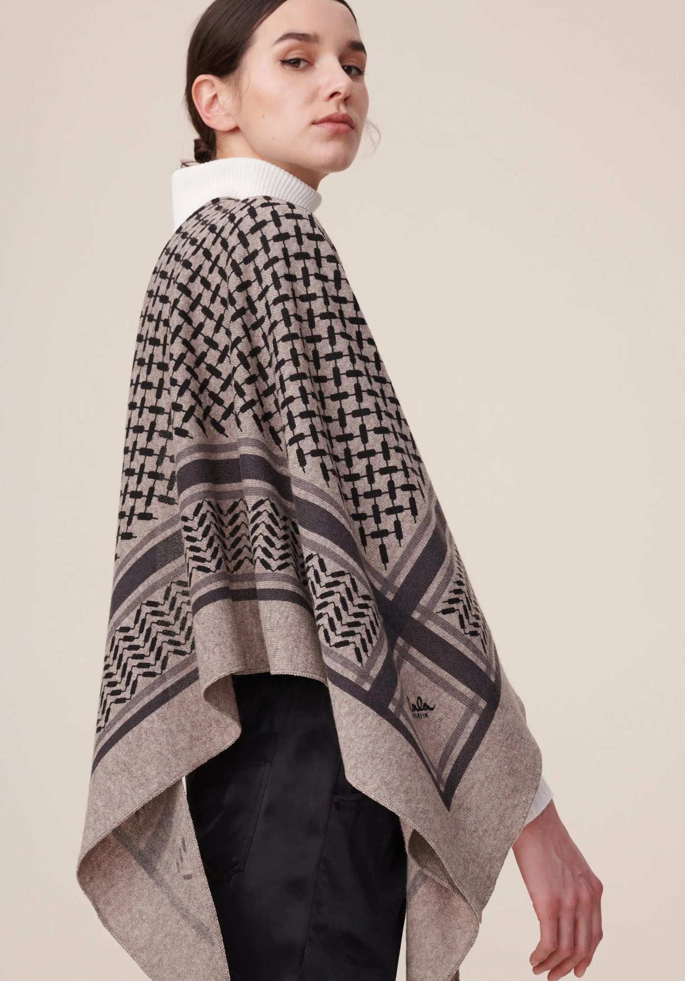 LALA BERLIN - Cashmere scarf - Trinity classic M - City middlegrey melange grey