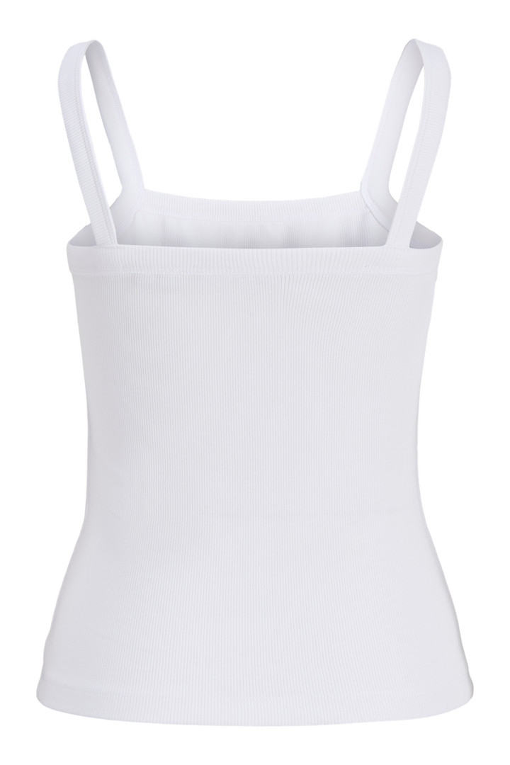 JJXX JXFIFI Rib Top in Organic Cotton — White, S/M – Stilkompagniet.dk