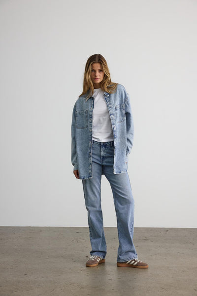 Noisy May - Denim jacket - Light blue - Alva 