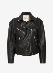 My Essential Wardrobe GiloMW Leather Jacket Black