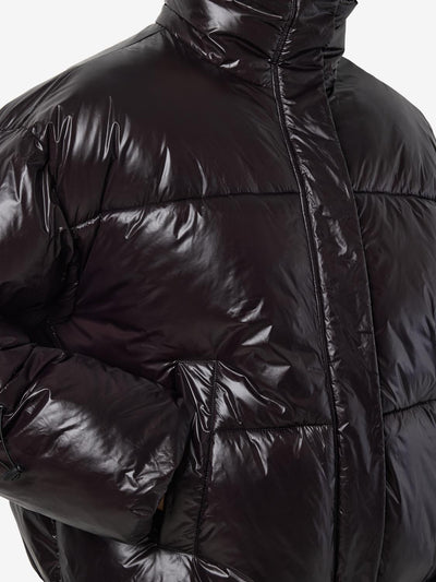 Noisy May - Puffer jakke - Aubergine Black - Allie Shiny