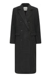 Frannie-frakken fra My Essential Wardrobe er en klassisk, lang frakke i den elegante farve Dark Grey Melange packshot